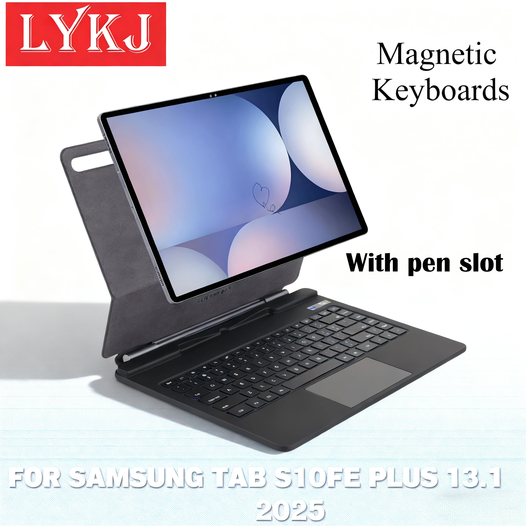 New S10Fe + Magic Keyboard Tablet Case for Samsung Galaxy Tab S10 FE Plus 13.1 Inch 2025 Official Smart Bluetooth Magnetic Cover
