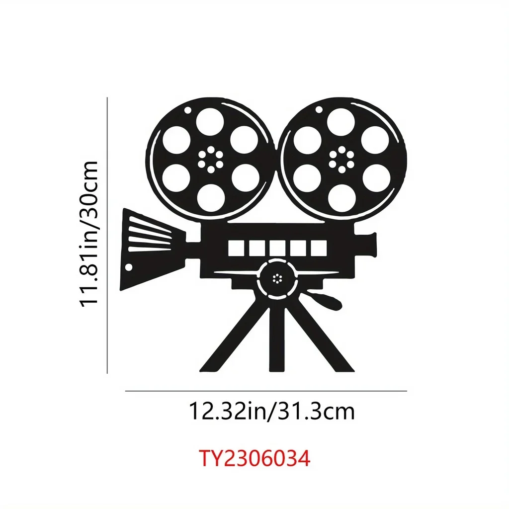 CIFbuy Movie Theater Decor, Movie Theater Room Decor, Cinema Wall Art Metal Movie Reel Wall Sign, Film Wall Decoration