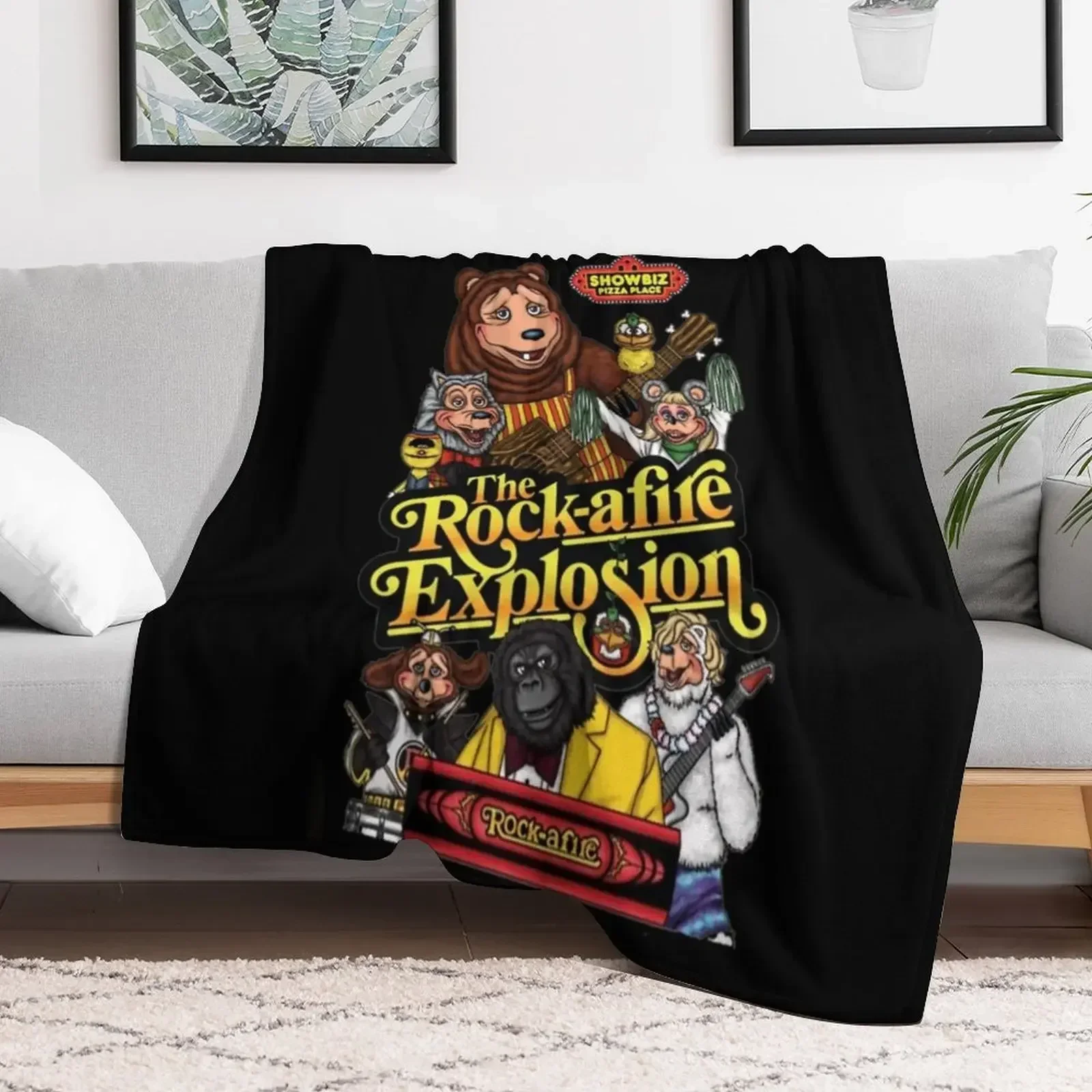 

Showbiz Pizza Billy Bob Throw Blanket Luxury Brand Beautifuls Bed covers Blankets