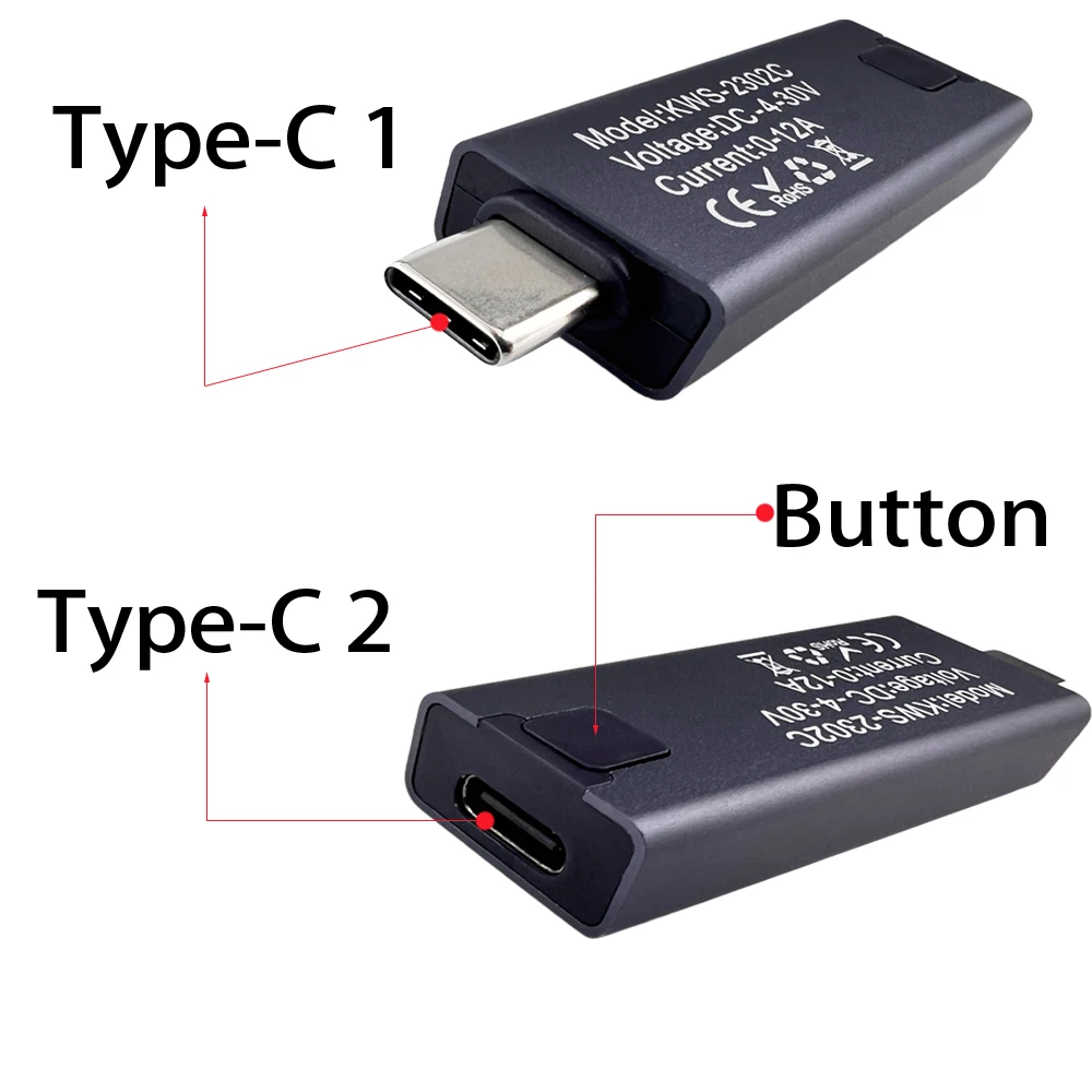 11 in 1 컬러 Type-C 테스터 DC 디지털 전압계 전류계 전류 전압 측정기 앰프 볼트 전류계 보조베터리 충전기 표시