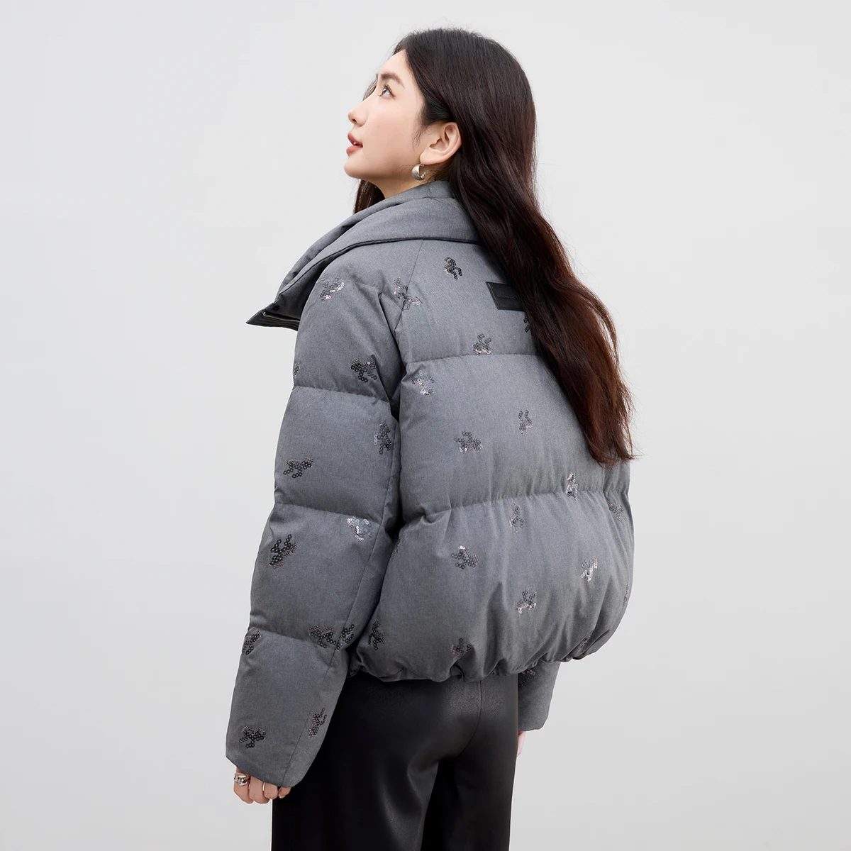 SENTUBILA hiver chaud vers le bas manteaux pour femme col montant doudoune 2025 hiver mode trajet femme vêtements W54YC2880