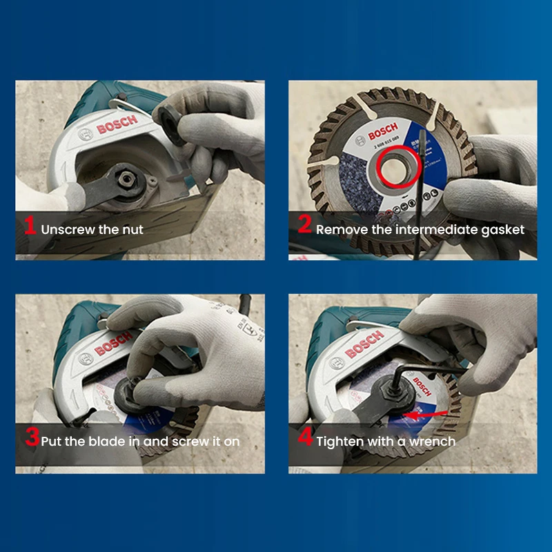 Bosch Universal Diamond Cutting Discs Circular Marble Saw Blades for Cutting Stone Reinforced Concrete 105/110/125/180Mm Wheels