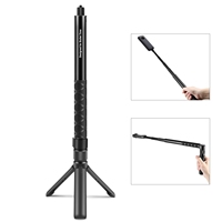 PULUZ Rotary Handle Desktop Tripod Stand Bullet Time Invisible Selfie Stick Monopod For Insta360 X3 X4 / DJI / Gopro Accessories