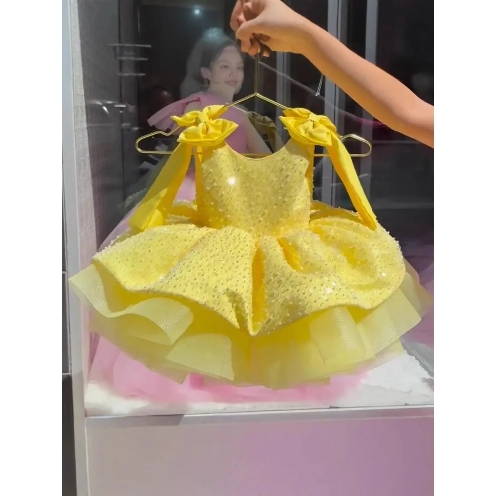 Blumenmädchenkleid, Hochzeitskleid, erstes Weihnachts-Partykleid für Kinder, Prinzessinnen-Tutu-Kleid, formelles Kleid für Mädchen, Kinderkleid