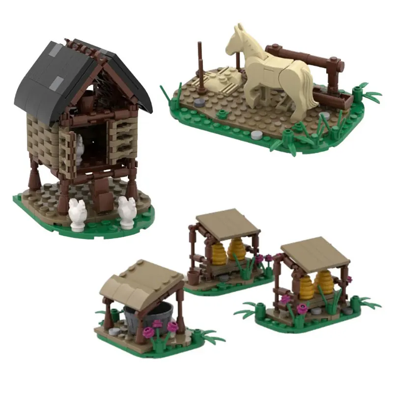 

В наличии MOC-223490 223511 225097 Креативное деревенское здание Блоки для сборки мелких частиц Развивающая игрушка Модель Подарочный набор Ornam