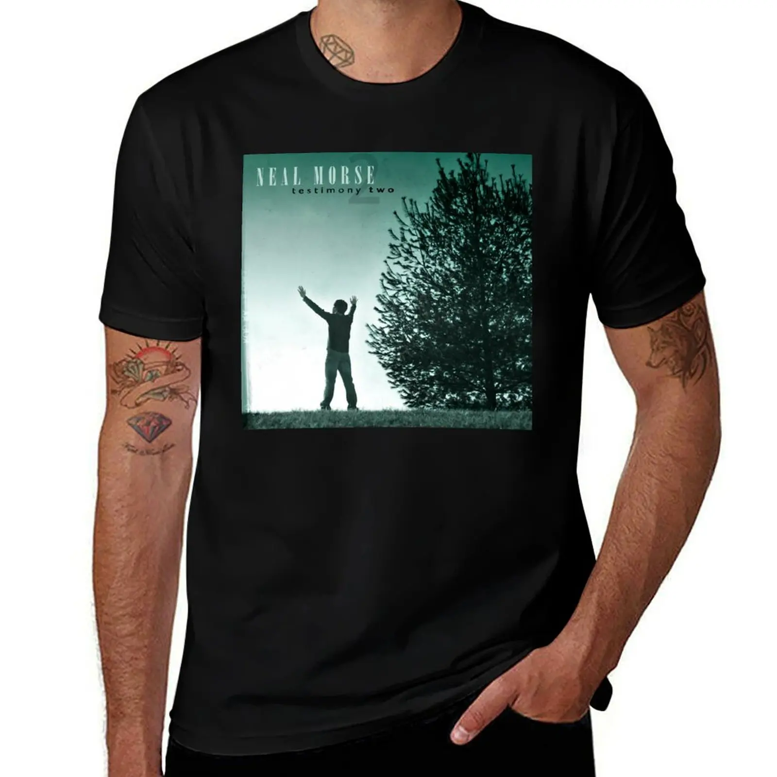 T-shirt décontracté classique et basique avec l'illustration de la couverture de l'album "Testimony Two" de Neal Morse.