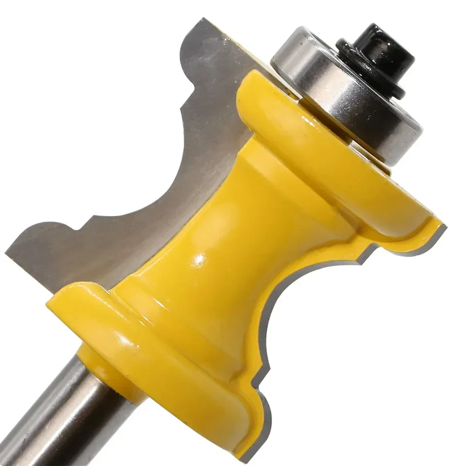 1PC 8MM Shank Milling Cutter Wood Carving Bullnose Bead Column Face Molding Router Bit For Woodworking Corner Rounding End Mills