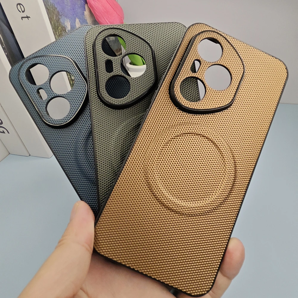 

The new phone case for Huawei Honor 400 Pro 2025, the textured casual model has a built-in magnetic ring