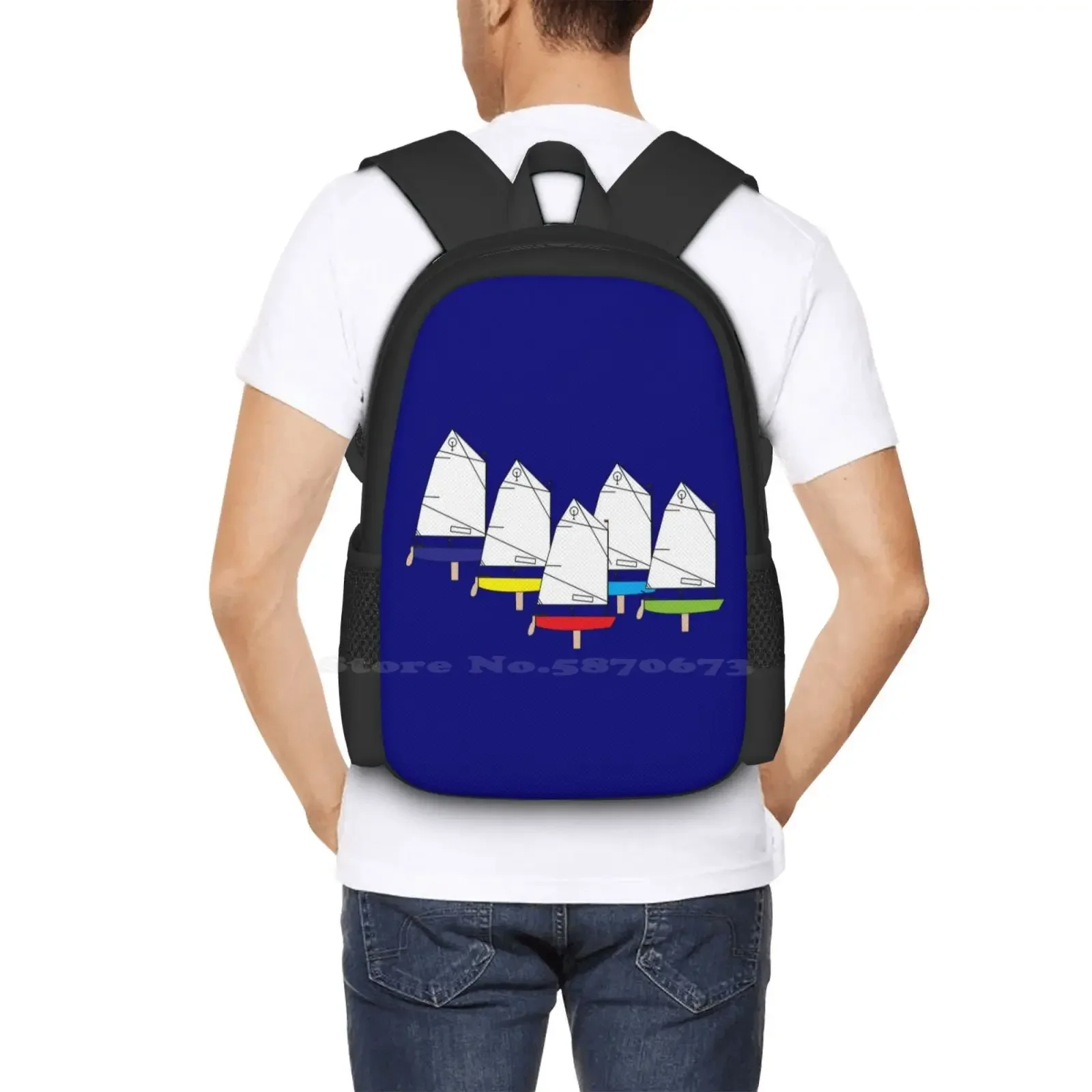 Optimist Sailing Beiboot Heißer Verkauf Schultasche Rucksack Mode Taschen Optimist Kinderwagen Segelbeiboot Seemann Segelboot Rennen Segeln