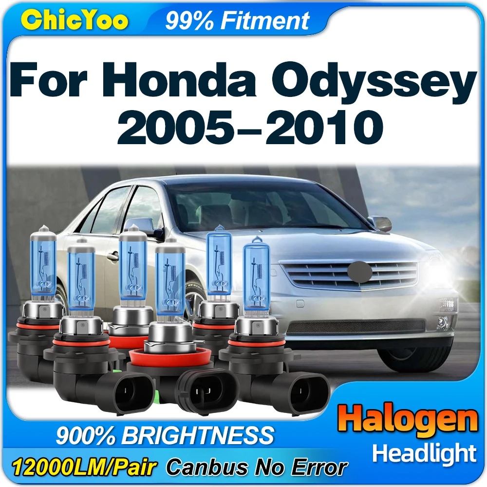 

300W Halogen Xenon Headlight 30000LM 900% Brighter Auto Headlamps 12V 6000K For Honda Odyssey 2005 2006 2007 2008 2009 2010