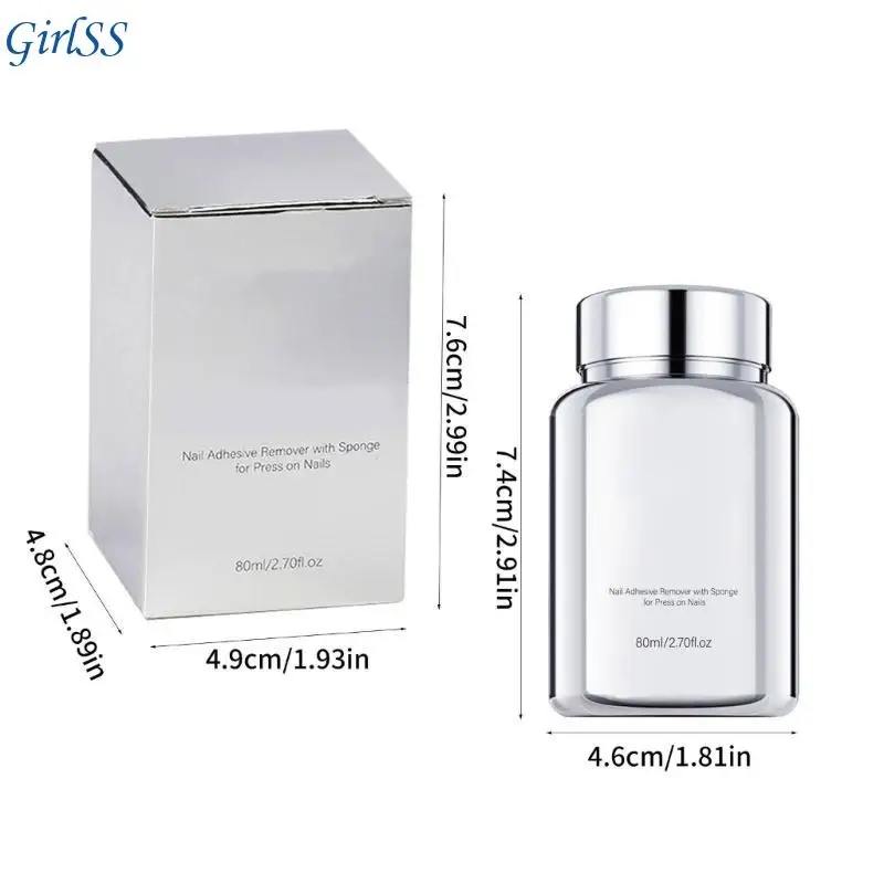 Removedor adesivo para unhas, solução imersão suave para prensar unhas e pontas T4MB