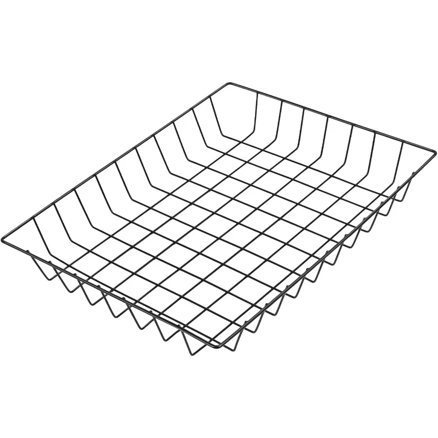 

Metal Wire File BasketLetter Tray Desktop Document Organizer Desk Basket for A4 Folders Papers and Office Supplies Large Black