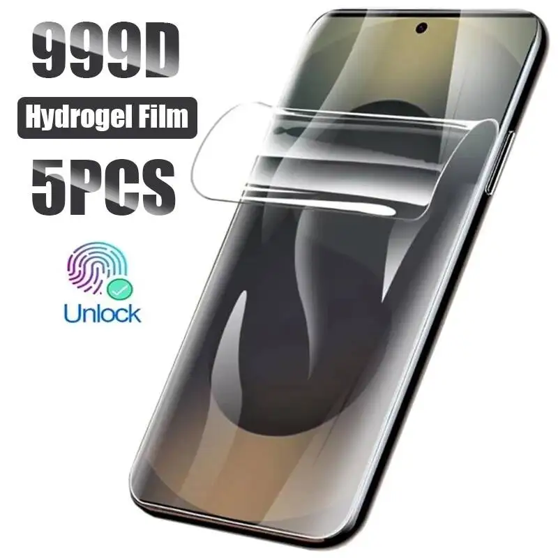 

5PCS Hydrogel Film Galaxy S25 S24 S23 Plus S22 Ultra S21 Fe Screen Protector For Samsung A51 A71 A52S A72 A53 A73 5G