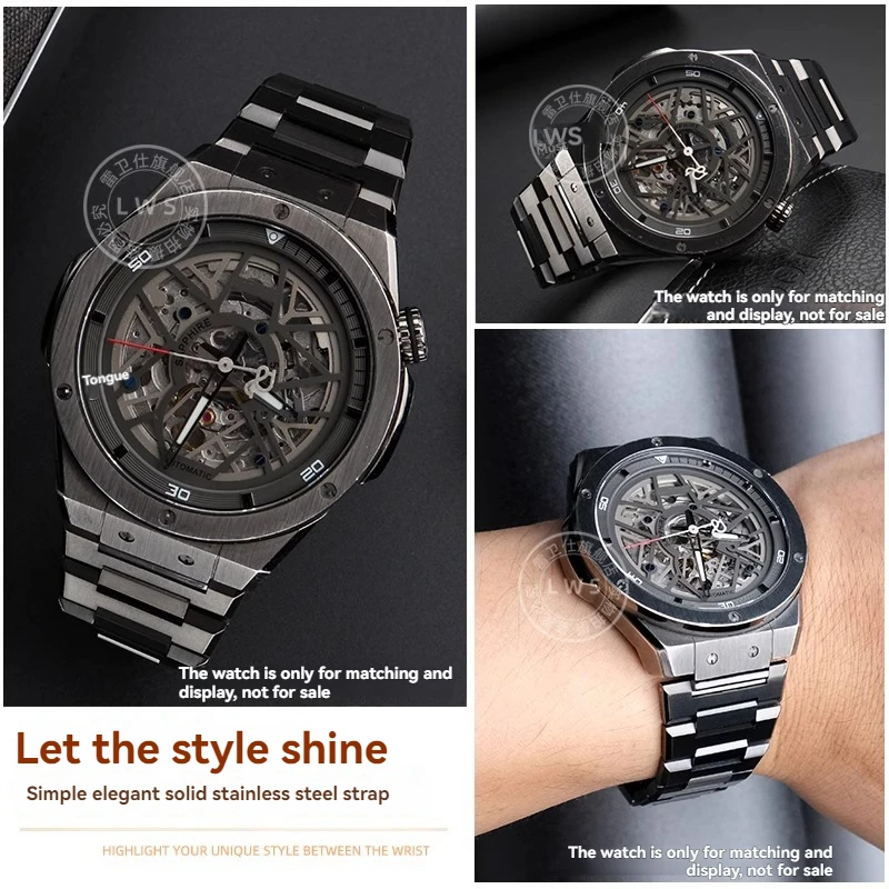 لرينو الجوزاء الشق حزام الساعة 8840129 / 8840119 / 8840139   سوار من الفولاذ المقاوم للصدأ سوار معدني إكسسوارات معصمه