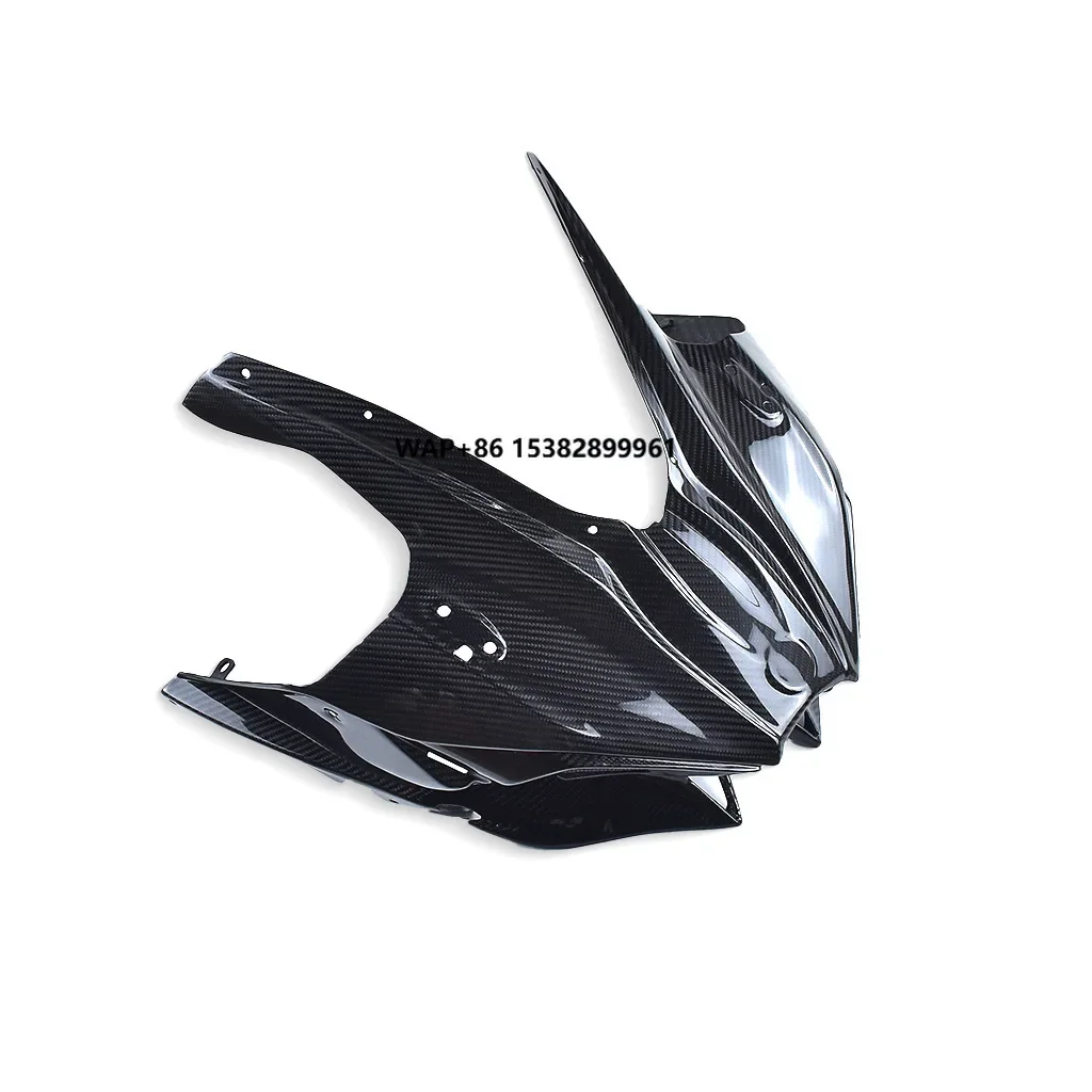 

For H2 Motorcycle Modification Shell Accessories Prepreg Carbon Fiber Head Cover Front Fairing