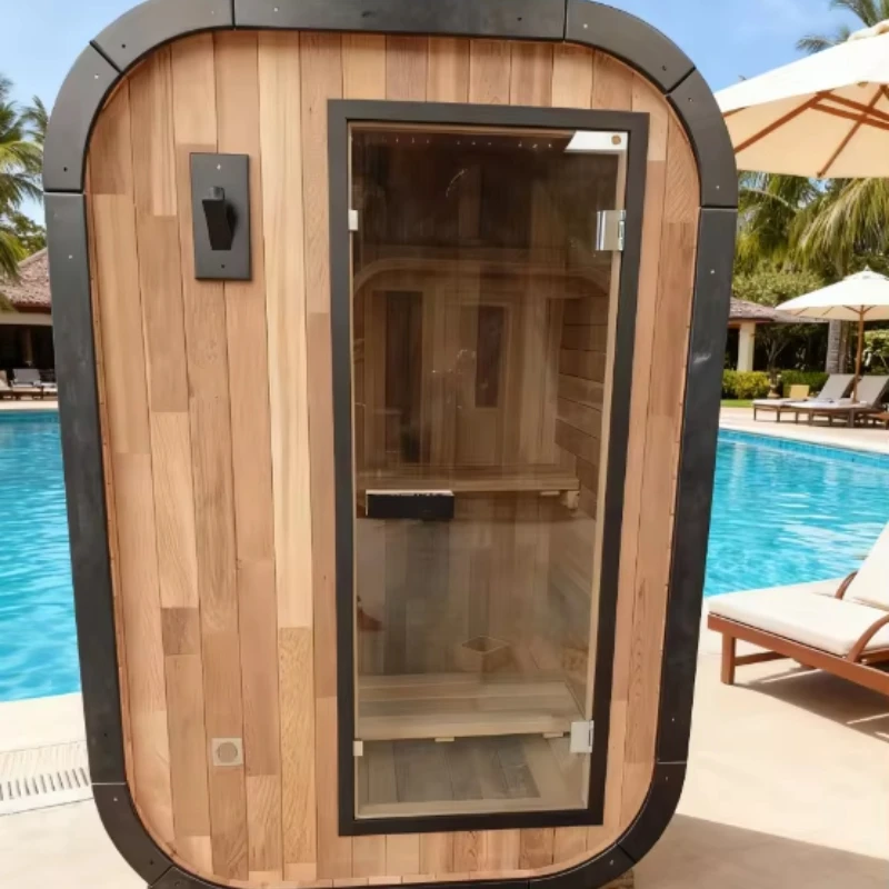 

New Design Cube Sauna Room Outdoor Cube Sauna Mini Steam Sauna for 2 Persons