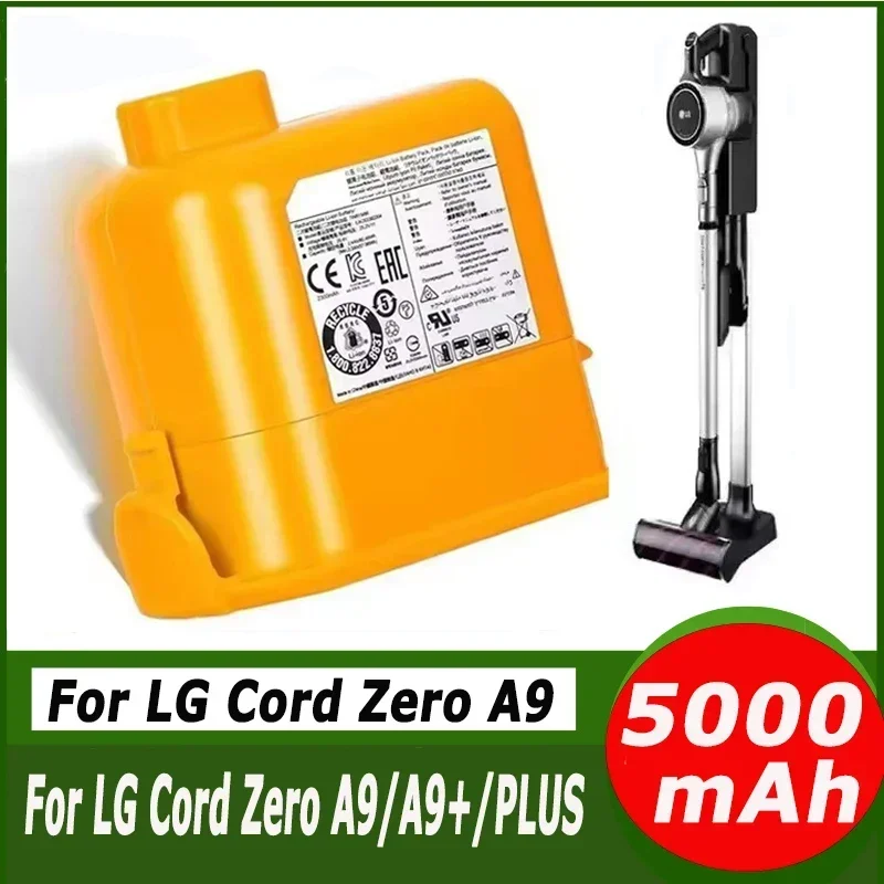 

Higher quality 5.0Ah Vacuum Cleaner battery EAC63758601 for LG Cord Zero A9,Cord Zero A9+,A9, Cord Zero A9 Plus,A9M,A958,A958SK