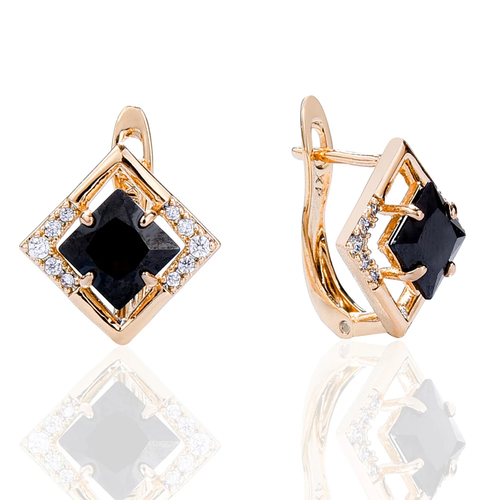 

Dckazz Luxury Colorful Square Zircon Stud Earring Girl Aesthetics Jewelry Gift Cute Crystal Party Temperament Earrings