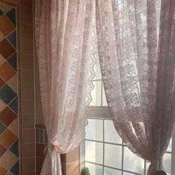 Flower Pink Sheer Curtain French Romantic Jacquard Living Room Window Curtains Lace Macrame Tulle Curtain For Bedroom Room