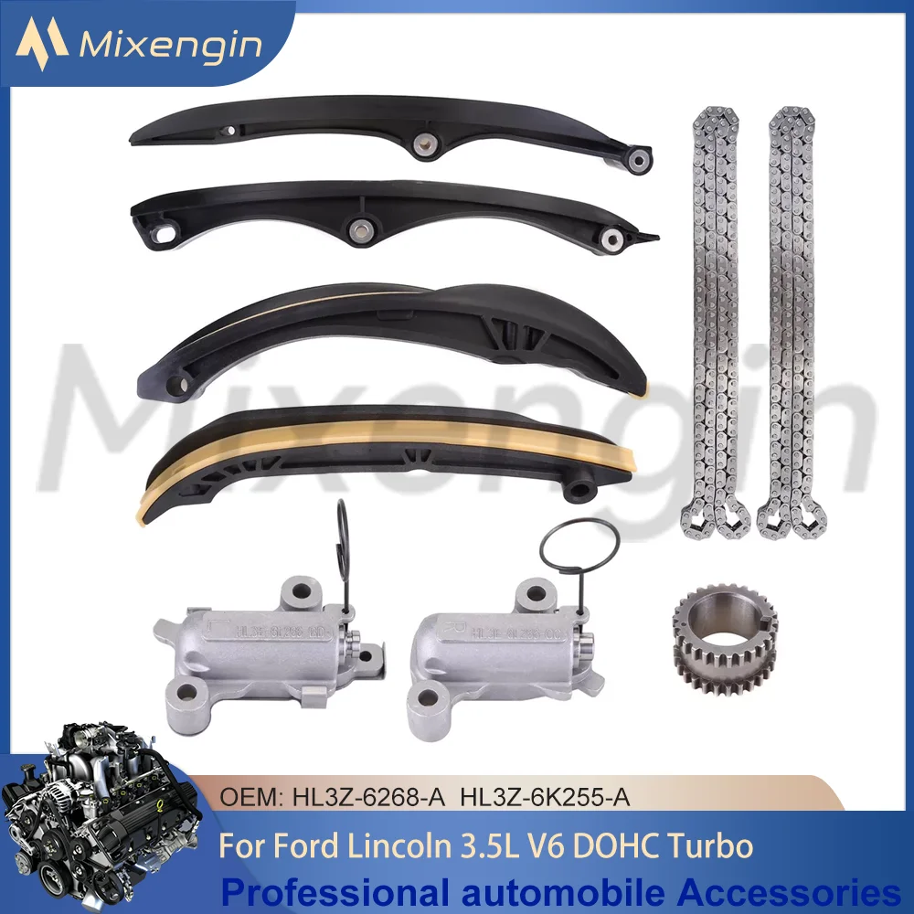 Engine Parts Timing Chain Kit for 2017-2022 Ford F150 Expedition Lincoln Navigator 3.5L V6 DOHC Turbo HL3Z-6268-A  HL3Z-6K255-A