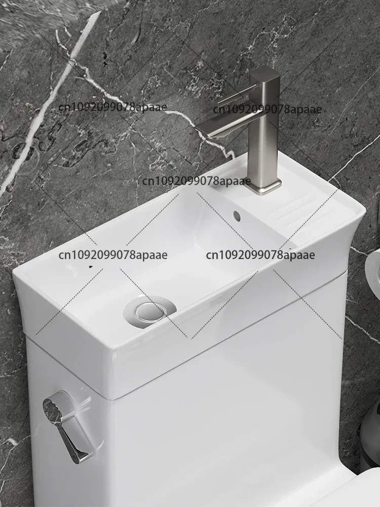 

Бытовой небольшой квартирный унитаз со смывом и умывальником, встроенный энергосберегающий сифон, дезодорант для унитаза