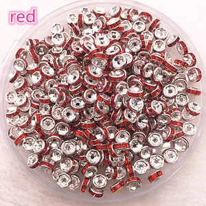 Nuevo 50pcs de 6 mm Czeco cristali cristal de diamantes de diez rhinestone cuentas espaciador sueltas para joyas que fabrican collar de bricolaje de bricolaje 8 mejores encantos de cristal de ventas para joyas - №5