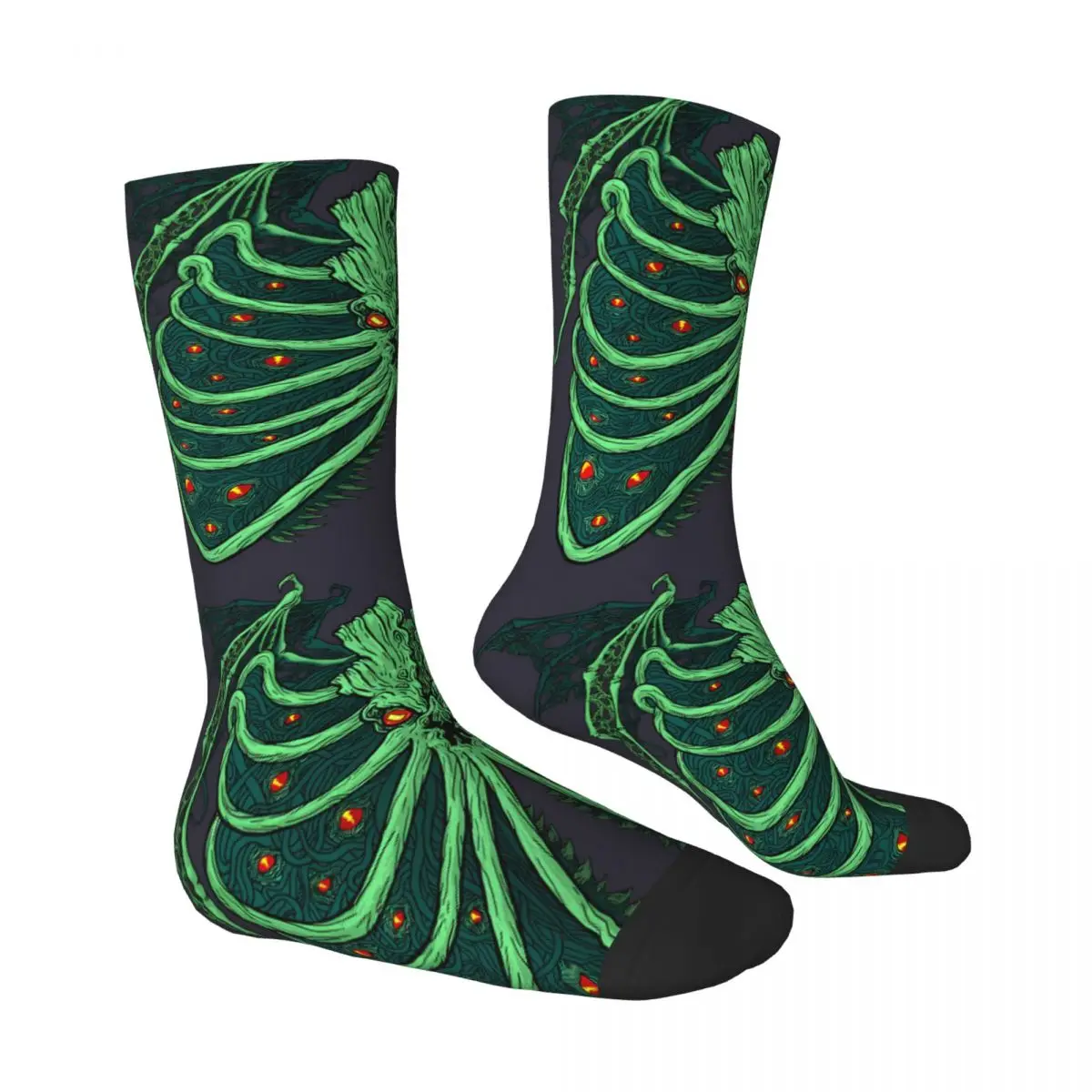 Funny Happy Sock for Men Cthulhu Hip Hop Pattern Printed Crew Sock