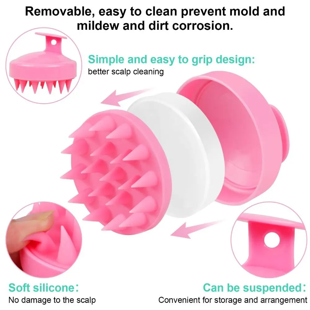 جهاز تدليك فروة الرأس الناعم عالي الجودة لنمو الشعر، فرشاة شامبو لطيفة مريحة، مدلك فروة الرأس المتين للعناية بالشعر