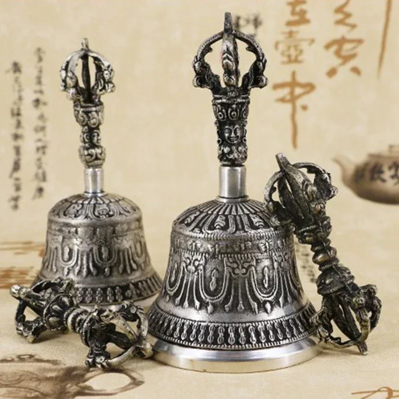 

Набор пестика ваджры ручной работы, тибетский буддийский колокольчик для медитации, ритуальный инструмент, сенсорный колокольчик, многоцелевой колокольчик для звонка