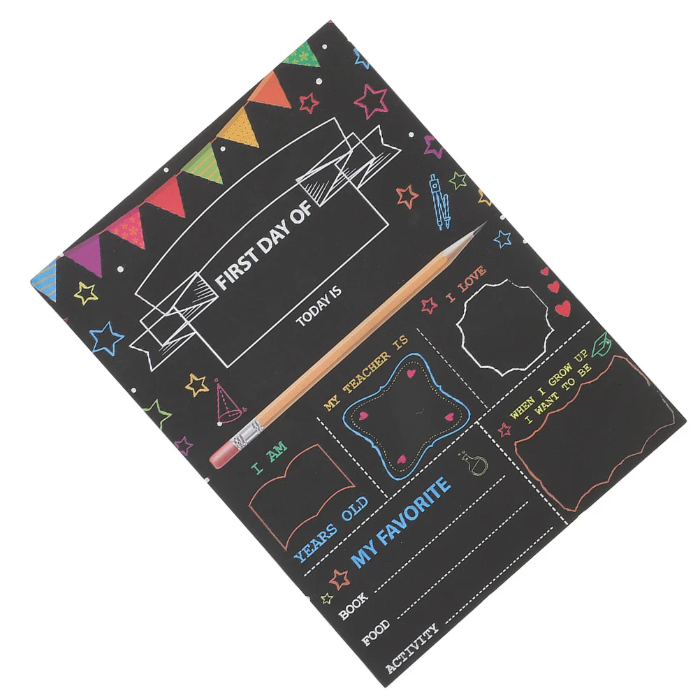 

Creative First Day Chalk Board For Reusable Wooden School Sign Wear-Resistant Chalkboard Pendant Rustic Classroom Decor