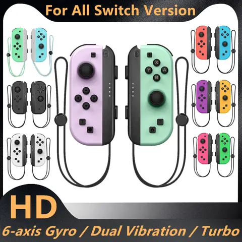 Nintendo Switch NS/OLED/LITE 게임 패드 조이스틱 용 무선 컨트롤러 이중 진동 터보 원격 제어 6 축 자이로 L/R 조이패드