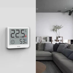 DUKA TH1 Electronic Temperature Humidity Meter High Precision Vertical Infant Room Thermometer Weather Station for Home