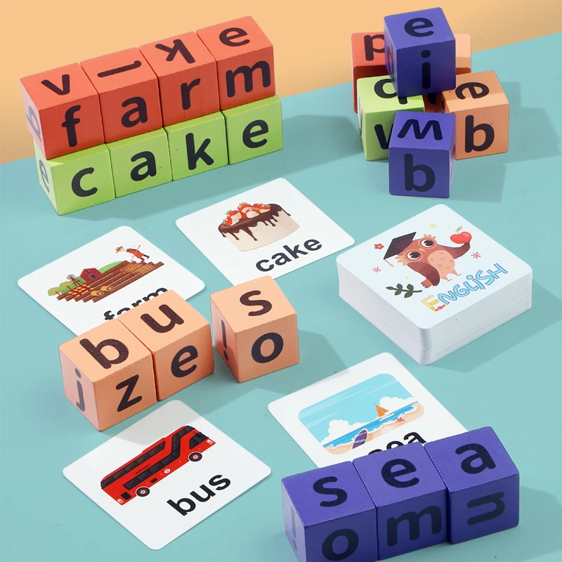 

Деревянные забавные игрушки, блоки с английскими буквами, карточные слова и конкурсные игры для многопользователей, Хэллоуин, рождественские подарки