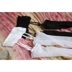 BJD oyuncak bebek giysileri için 1/4 1/3 SD MDD oyuncak bebek giysileri çorap ayarlanabilir beyaz seksi dantel jartiyer stocking