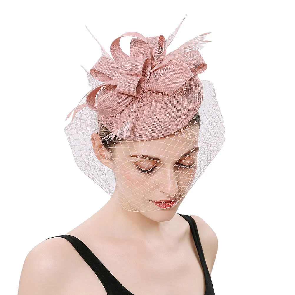 

1 Piece Stylish Fascinator Headband with Veil Mesh Hair Clip for Women Tea Party Banquet Wedding Dance Party Accessory