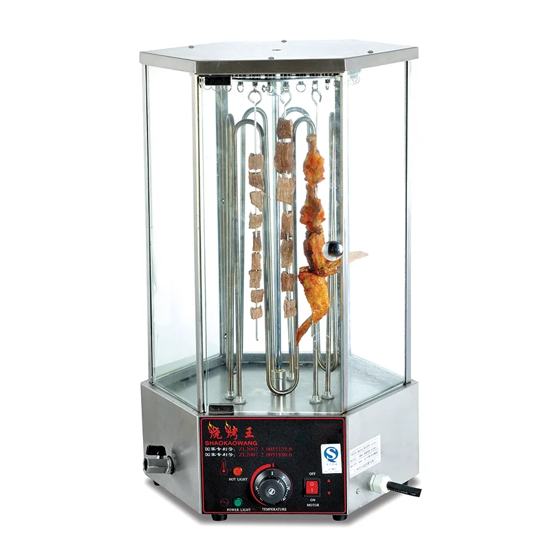 

Коммерческий бездымный электрический гриль-барбекю с автоматической грилем для шампуров, кухонное оборудование