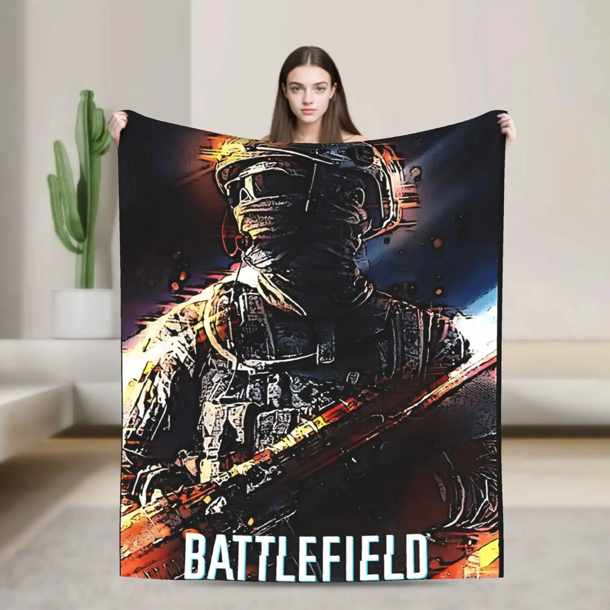 

Фланелевое одеяло Battlefield: Мягкий и теплый плед для путешествий, спальни и гостиной. Качественное покрывало на заказ.