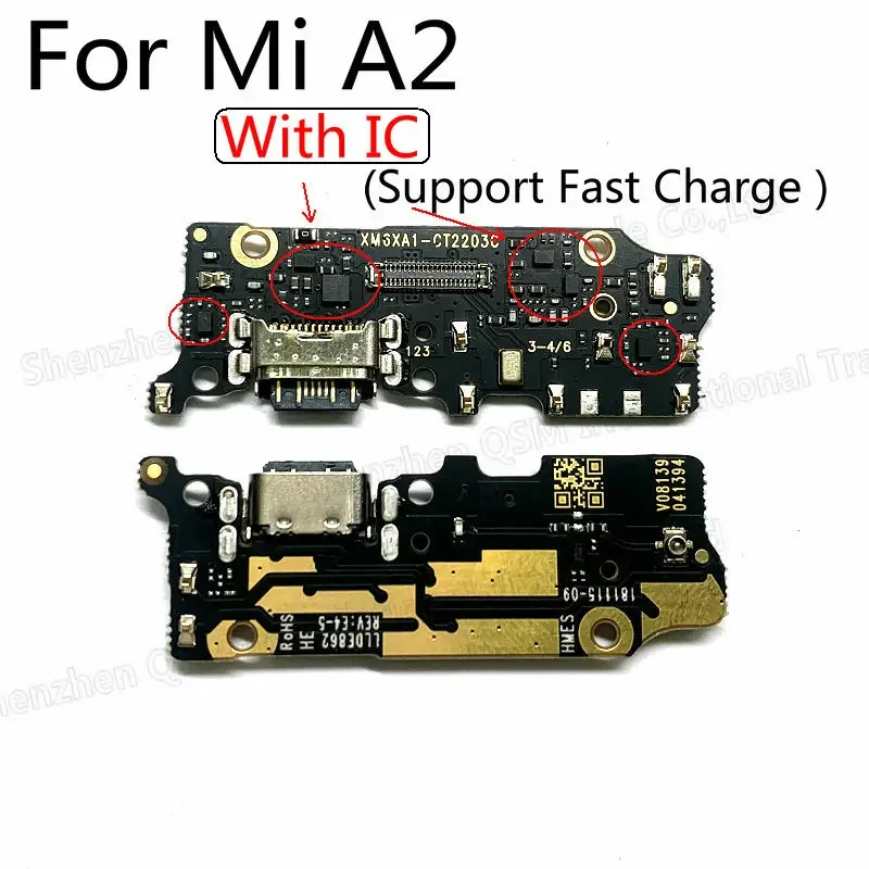 Original Charging Board For Xiaomi Mi A1 A2 lite A3 5X 6X CC9E PCB Dock Flex Connector USB Charge Port Board Spare Parts