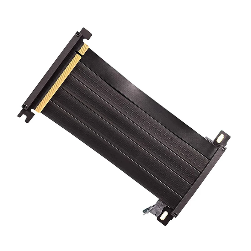 Cable plano elevador PCI-Express 4,0 X16 estable de alta velocidad, extensor blindado PCIE Gen4 de doble cara inversa para juegos GPU, estable C