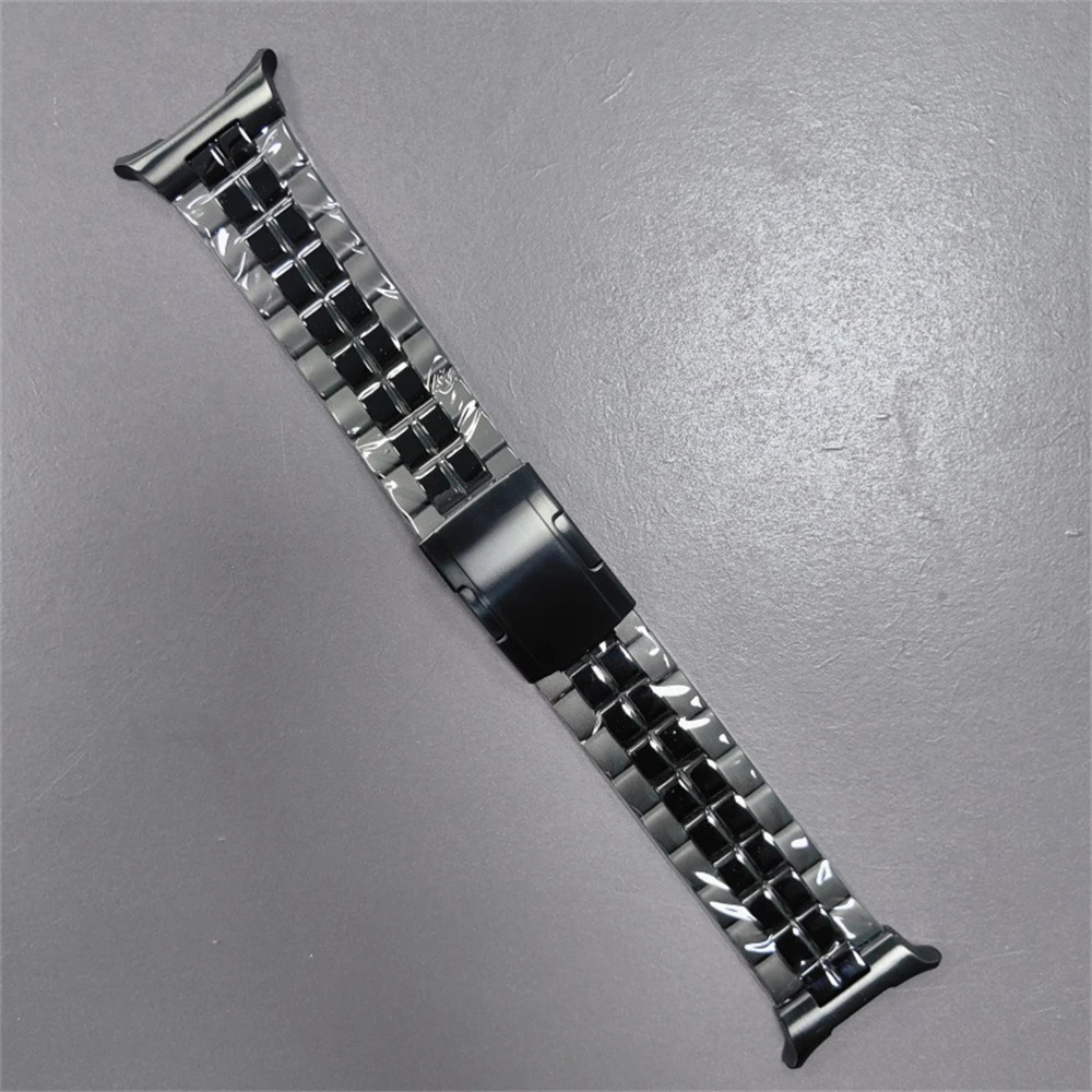 New pure titanium watch strap for Samsung Watch 7 Ultra medium gloss square titanium metal band