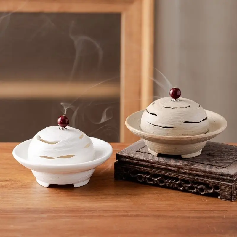 

Ceramic Retro Incense Burner Pan Incense Home Indoor Incense Stand Creative Sandalwood Stove Ornament