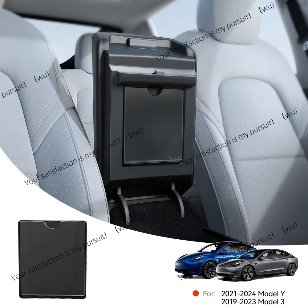 

Magnetic Center Console Hidden Storage Box For Tesla Model 3/Y Juniper Armrest Hidden Organizer Hidden Storage Box Accessory