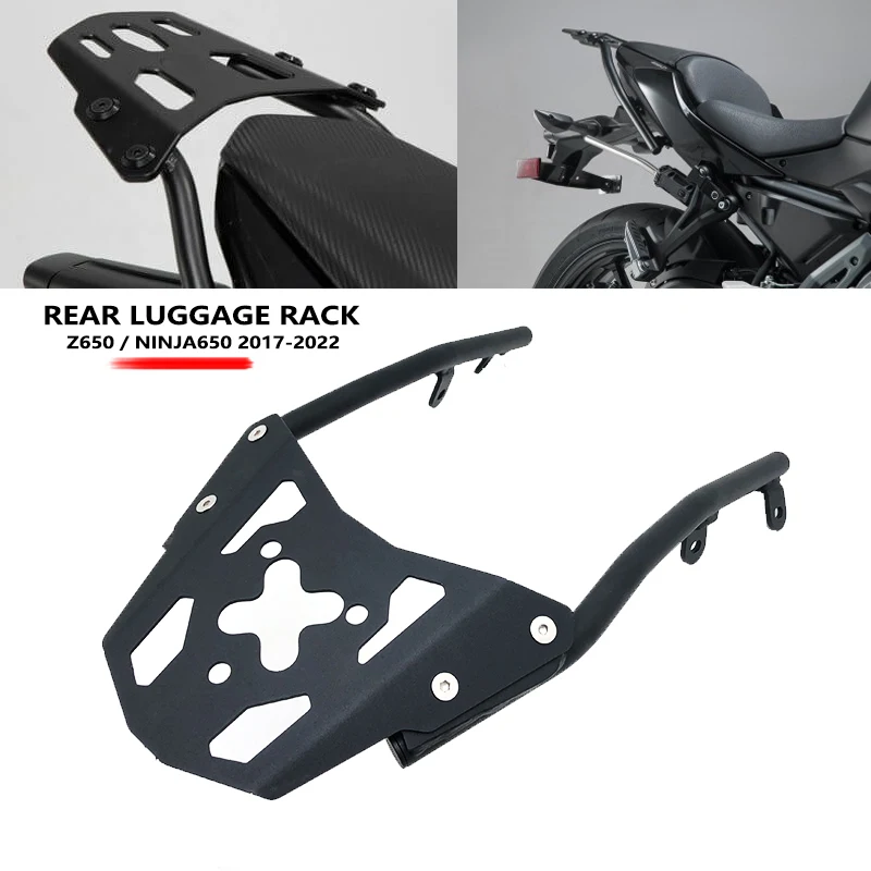 Fit For KAWASAKI Ninja650 Z650 2017-2022 2019 2020 2021 Motorcycle Rear Luggage Rack Carrier Support Shelf Holder Trunk Bracket