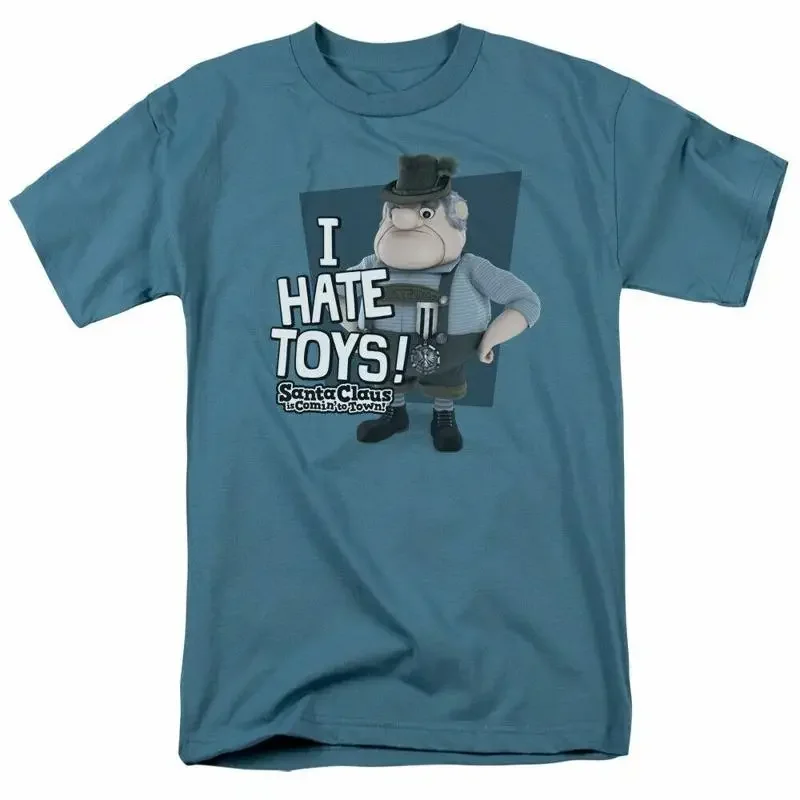 Santa Claus Is Comin To Town Hate Toys T Shirt Mens Licensed XMas Movie Slate