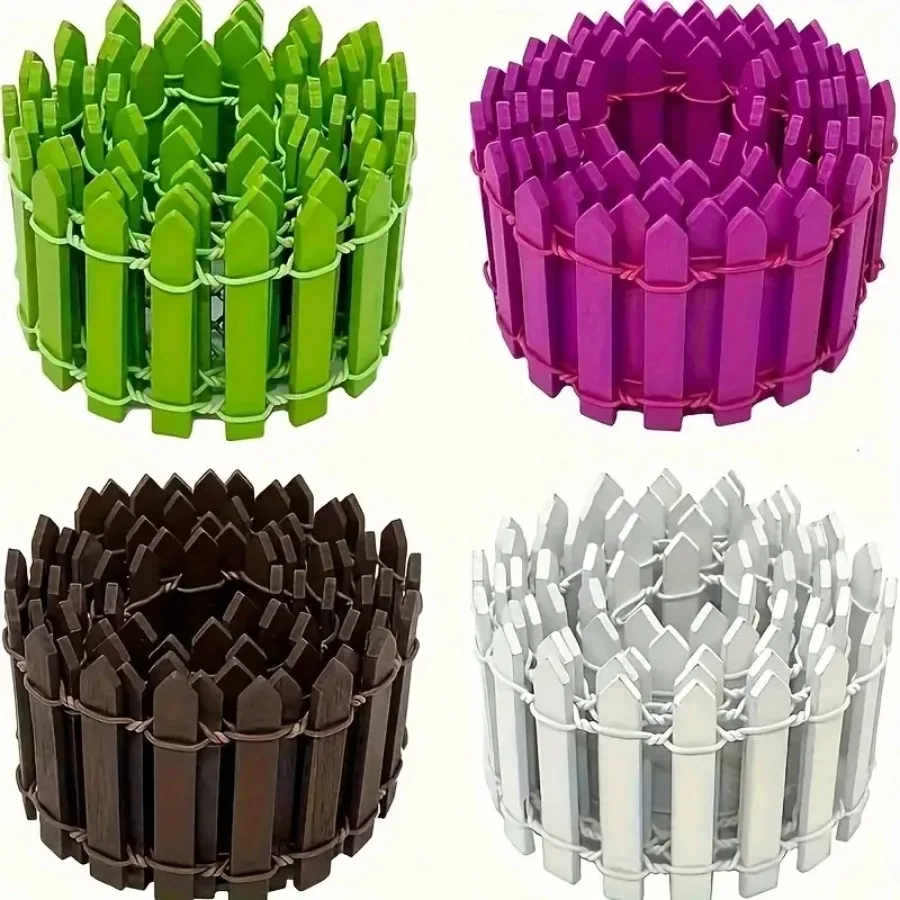 Fairy Garden Mini Fence, Wooden Miniature Picket Fence Border Decoration, Suitable For DIY Bonsai, Succulents, Flower