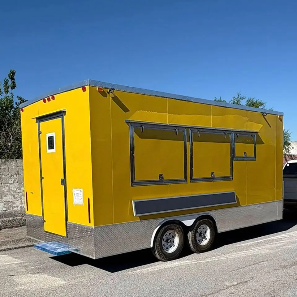 

Portable Outdoor Kitchen Food Truck Trailer Cart Mobile Snack Bar Ice Cream Truck Tent Caravan - Ideal for Camping And Catering