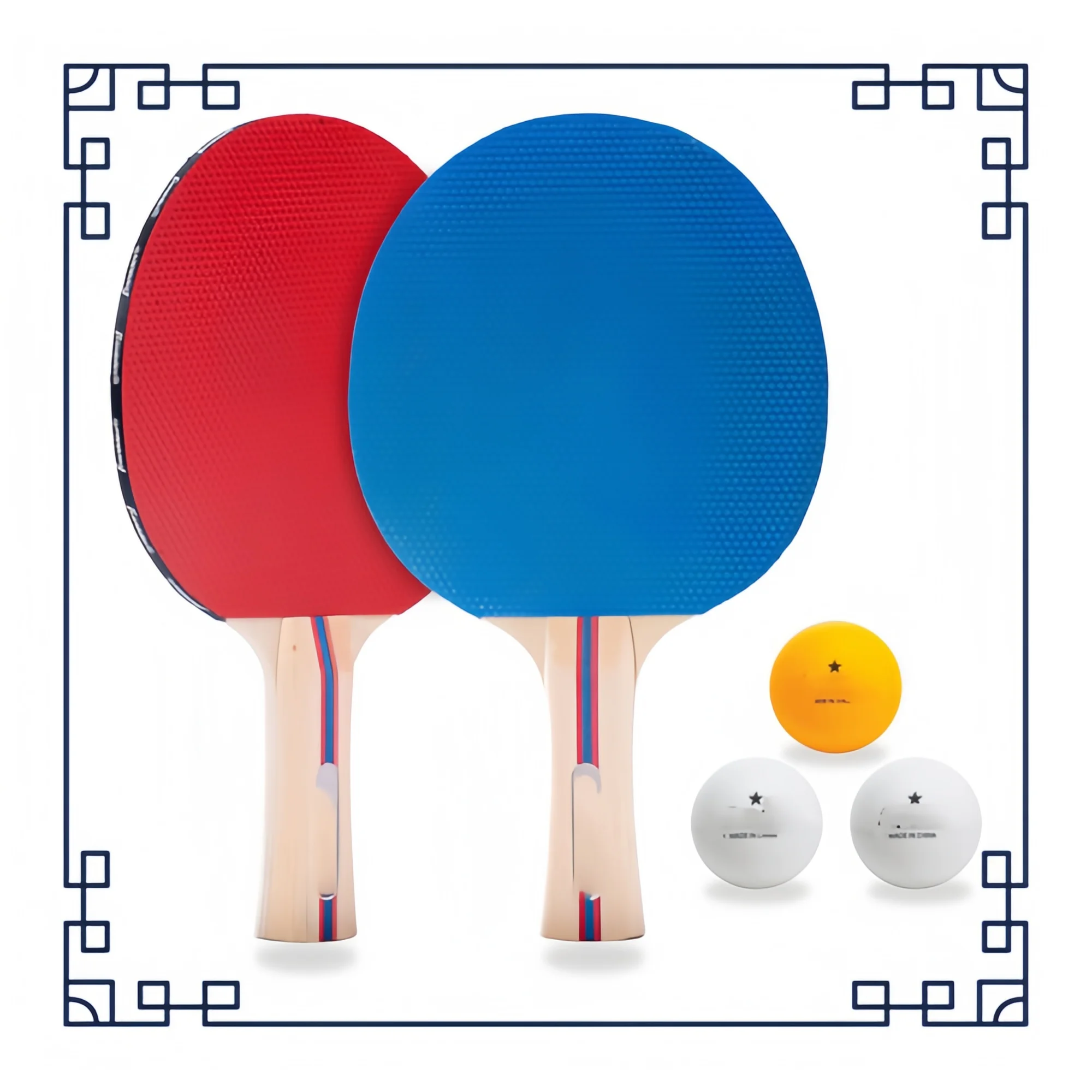 

Набор весл для настольного тенниса для 2 игроков и 4 игроков, полный стартовый набор с мячами для использования в помещении и на открытом воздухе