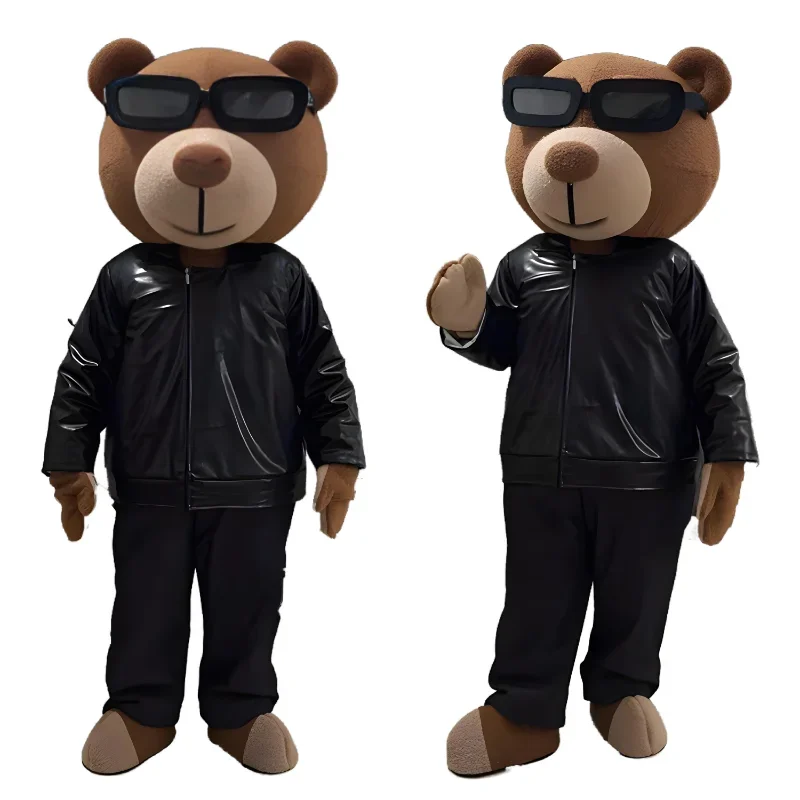 locomotive teddy bear mascot suit bear mascot costume for adults for carnival party