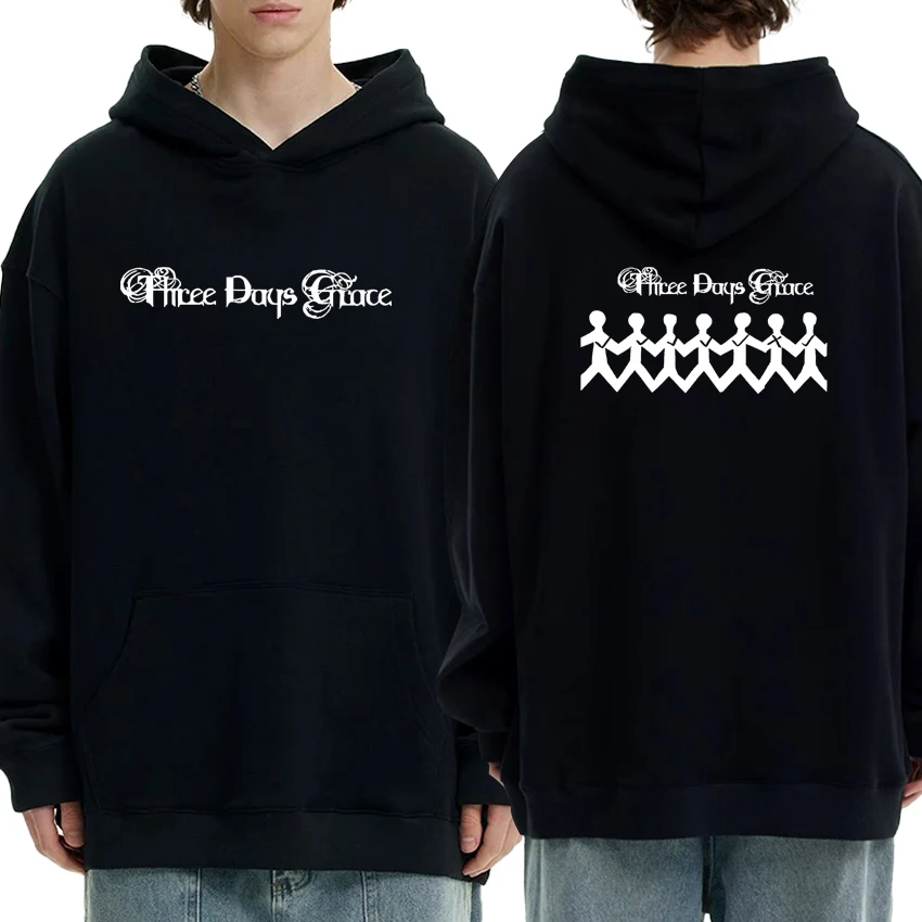 

2025 New In Three Days of Grace Album Hoodie Double Sided Fleece Autumn Winter Pullover Men Women Long sleeve Sweatshirt Unisex