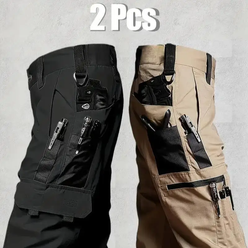

New Men's Casual Pants High Waist Straight Leg Korean Sle Neutral High Quali Fabric Soldier Pants Suitable for All Gs